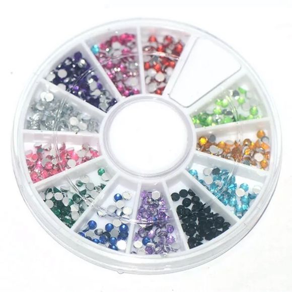 None Other - NEW 500 pieces multicolor rhinestone bling crystal nail art stones acrylic nails